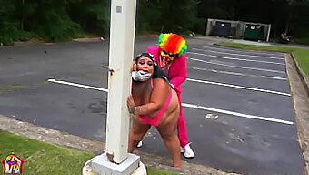 Public Bbw Encounter With Latina Cosplayer Jaidyn Venus And Clown Gibby