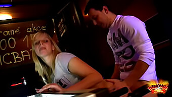 Blonde Teen Agata Engages In Public Anal Play In A Video Game Room