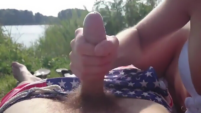 Aroused Dutch Girl Gets Off On Lake With Penis