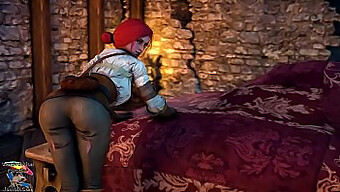 Il Triss Di Una Witcher In Un'Avventura Calda In 3d In Una Notte Fredda